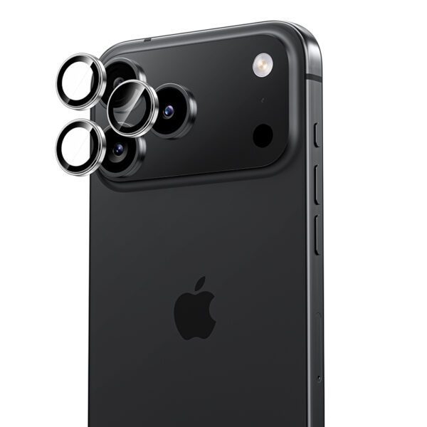 product-103714 Benks Tempered glass Glass Warrior Metal Lens Protector on camera for Iphone 17 Pro/17 Pro Max (lens 3 pieces) black