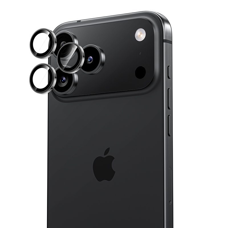 product-103717 Benks Tempered glass DR Sapphire Lens Protector on camera for Iphone 17 Pro/17 Pro Max (lens 3 pieces) black