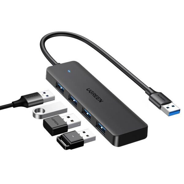 USB 3.0 Hub 4 Θέσεων UGREEN 25851 Γκρι