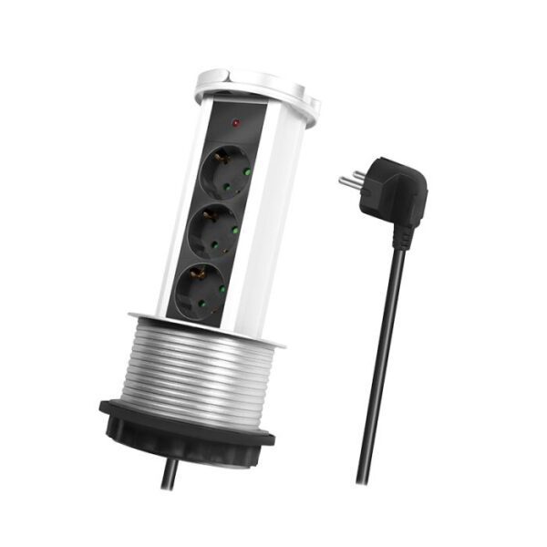 Πολύπριζο 3 Θέσεων LogiLink LPS235A, Αναδυόμενο 1.8m