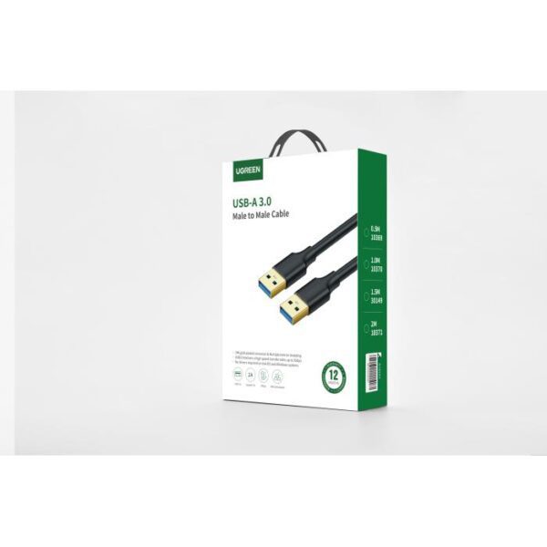 0100348 Καλώδιο USB 3.0 Μ/Μ UGREEN US128 10370 1m Μαύρο