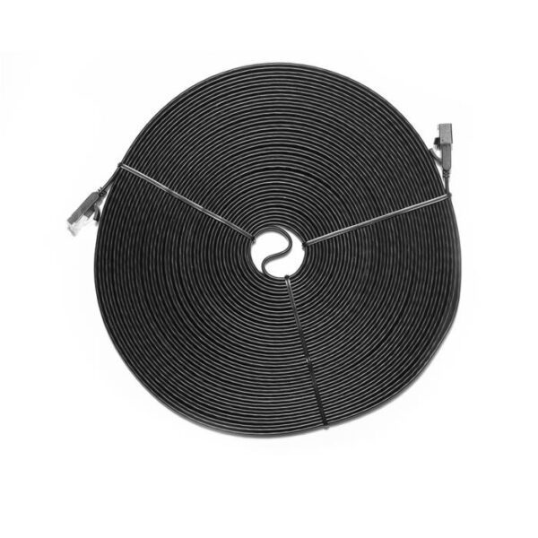 0100596 Καλώδιο Δικτύου U/FTP CAT7 UGREEN NW106 11267 20m Flat Pure Cooper Μαύρο