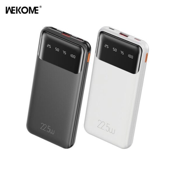 Power Bank 10000mAh PD 22,5W WK WP-63 2 Θέσεων, με καλώδιο Lightning/USB-C Μάυρο