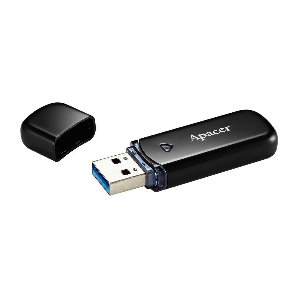 0284435 USB Stick Apacer AH355 128GB Usb 3.2 Gen1 Μαύρο