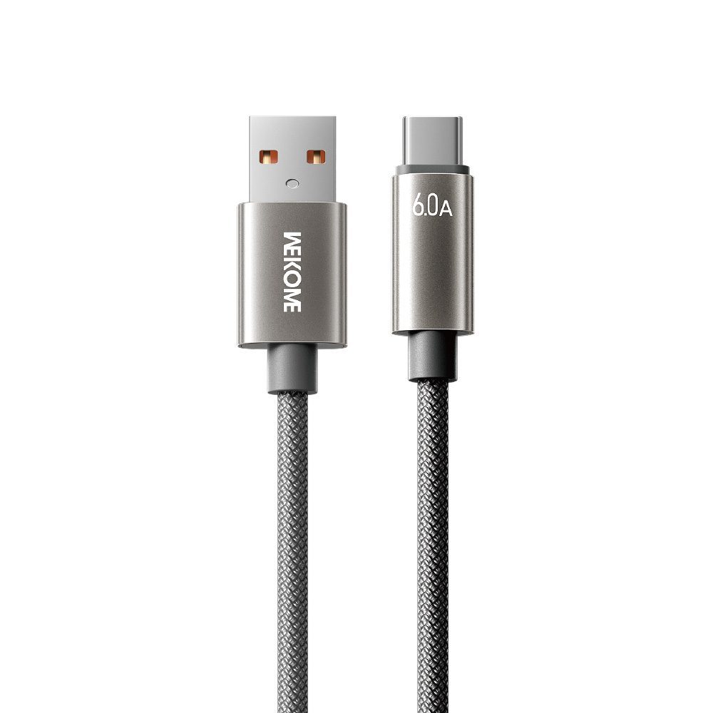 Καλώδιο Φόρτισης WK WDC-63a USB σε USB-C PD 66W 1.2m Γκρι