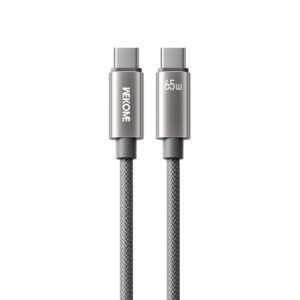 0284769 Καλώδιο Φόρτισης WK WDC-64 USB-C σε USB-C PD 65W 1.2m Γκρι