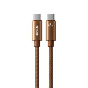 0284772 Καλώδιο Φόρτισης WK WDC-64 USB-C σε USB-C PD 65W 1.2m Καφέ