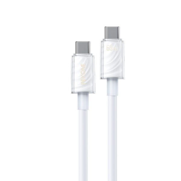 0284784 Καλώδιο Φόρτισης WK WDC-74 USB-C σε USB-C PD 65W 1.2m Λευκό