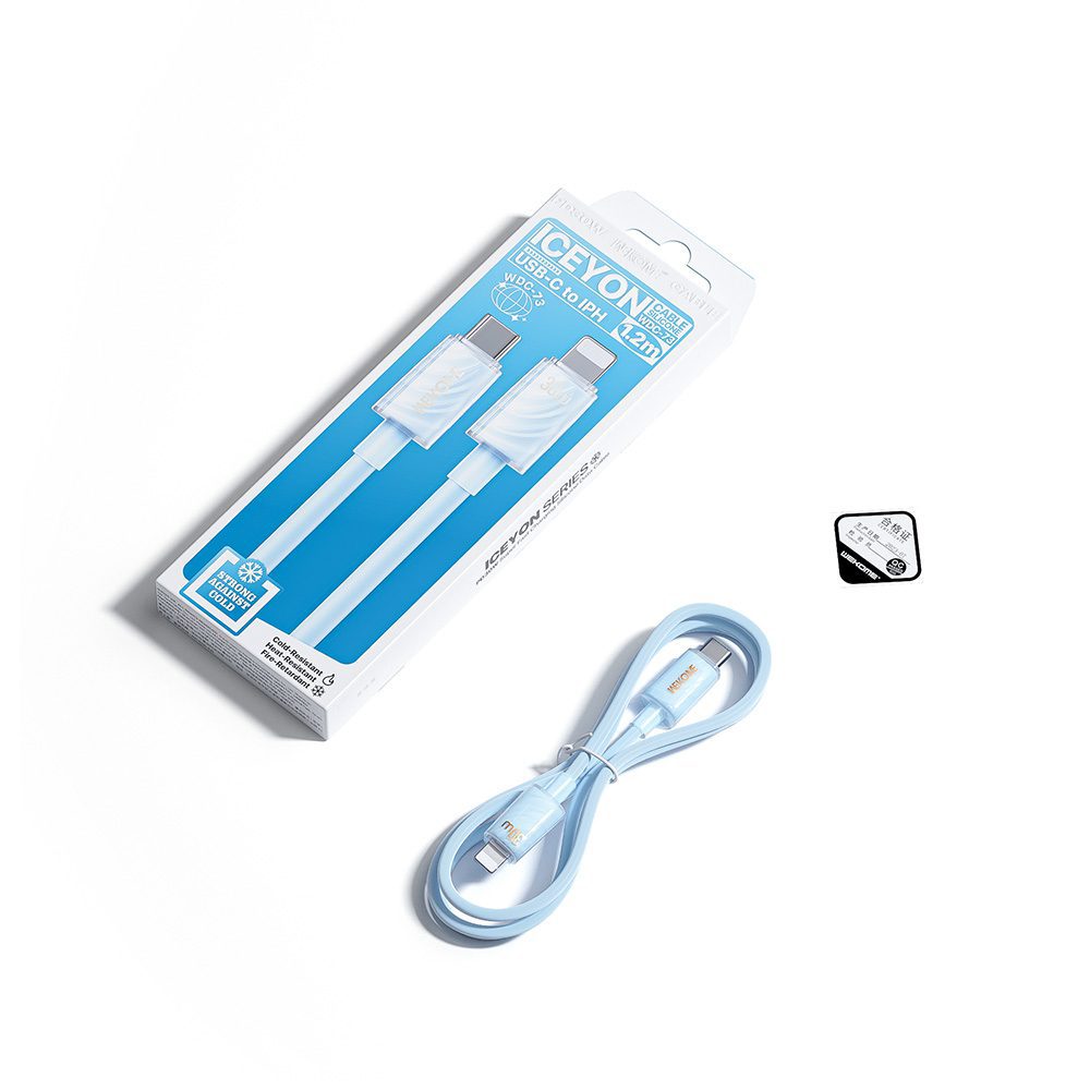 0284795 Καλώδιο Φόρτισης WK WDC-73 USB-C σε Lightning PD 30W 1.2m Μπλέ