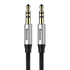 15239_1 Kabel audio mini jack 3,5mm AUX Baseus Yiven 1m (czarno-srebrny)