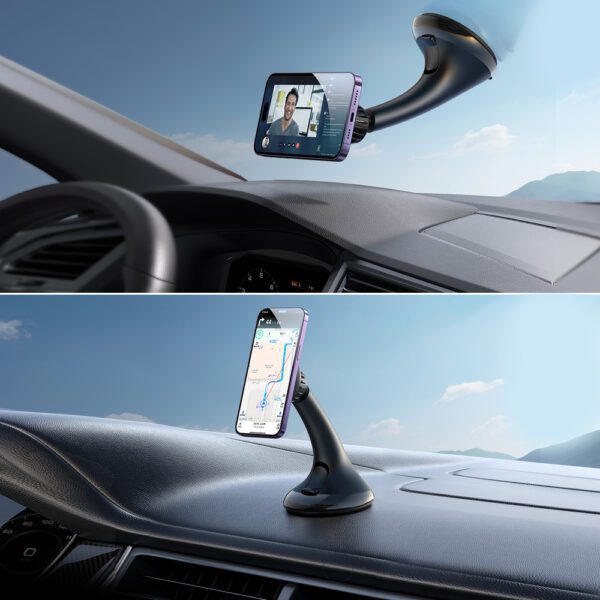 Joyroom JR-ZS356 universal magnetic car holder for a phone on the cockpit/window - blackeng