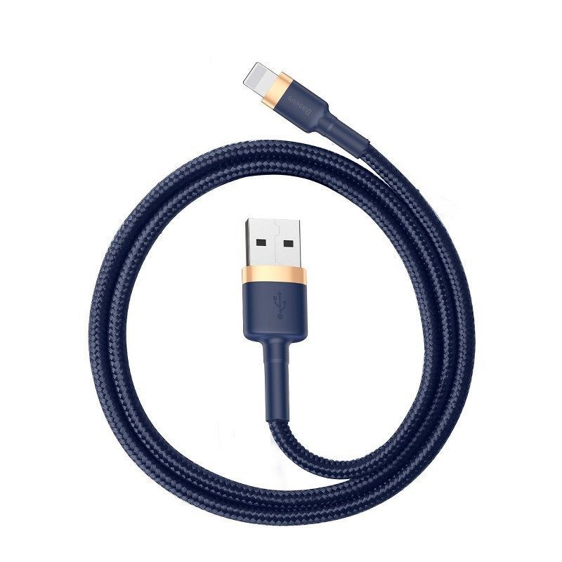 15978_6 Kabel USB Lightning  Baseus Cafule 2.4A 1m (złoto-granatowy)