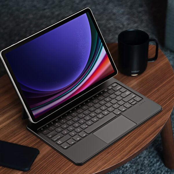 Dux Ducis Keyboard (MK Series) Case with Bluetooth Keyboard for Samsung Galaxy Tab S9+ / S8+ / S7+ - Blackeng