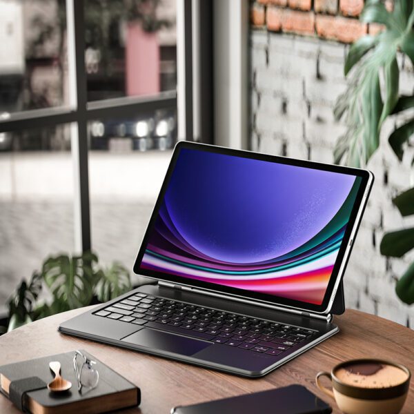 Dux Ducis Keyboard (MK Series) Case with Bluetooth Keyboard for Samsung Galaxy Tab S9+ / S8+ / S7+ - Blackeng