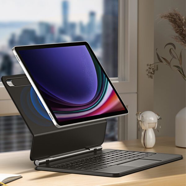 Dux Ducis Keyboard (MK Series) Case with Bluetooth Keyboard for Samsung Galaxy Tab S9+ / S8+ / S7+ - Blackeng