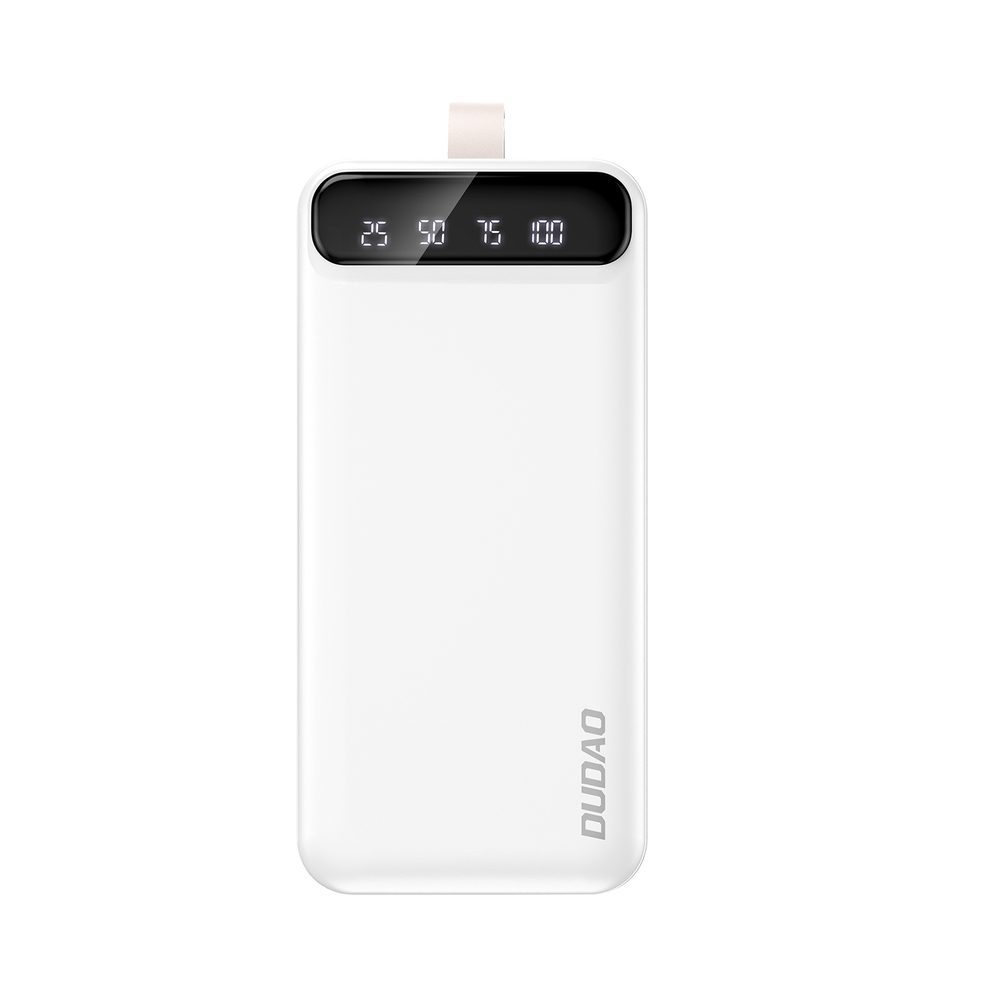 Dudao K8S+ Powerbank 10W 30000mAh 2x USB-A with LED light - whiteeng