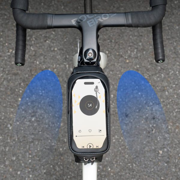 Wozinsky bicycle bag for the frame, armored, with a phone pocket, 1.7 l - blackeng