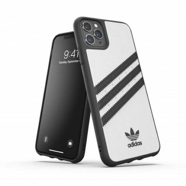 C Adidas Moulded Case PU for iPhone 11 Pro Max - White and Blackeng