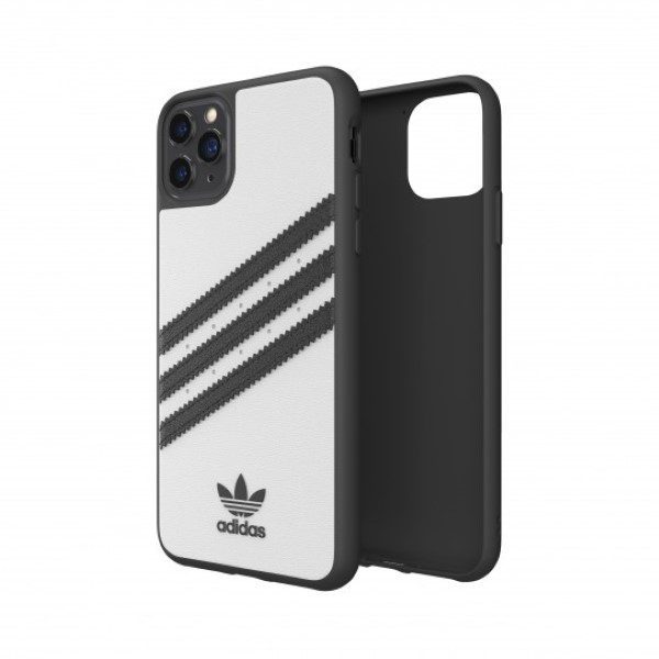 C Adidas Moulded Case PU for iPhone 11 Pro Max - White and Blackeng