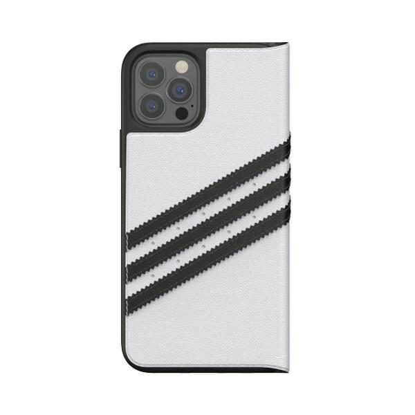 189599_3 Adidas OR Booklet Case PU for iPhone 12 / 12 Pro 6.1" - white and blackeng