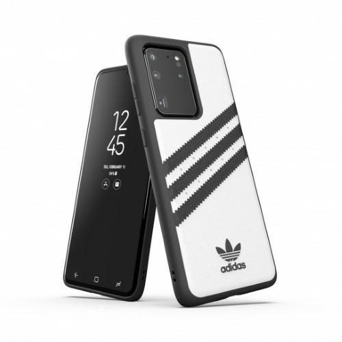 C Adidas OR Moudled Case PU for Samsung Galaxy S20 Ultra - White and Blackeng