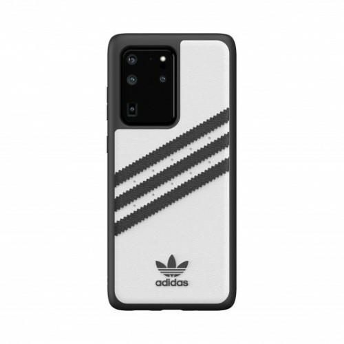C Adidas OR Moudled Case PU for Samsung Galaxy S20 Ultra - White and Blackeng