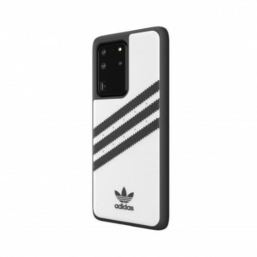 C Adidas OR Moudled Case PU for Samsung Galaxy S20 Ultra - White and Blackeng