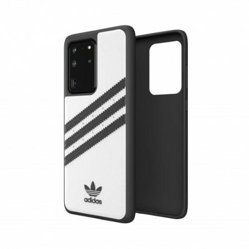 C Adidas OR Moudled Case PU for Samsung Galaxy S20 Ultra - White and Blackeng