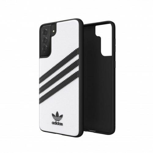 C Adidas OR Moudled Case PU for Samsung Galaxy S21+ - White and Blackeng