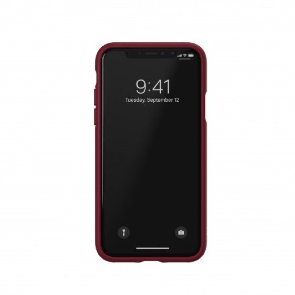 Adidas OR Molded PU Suede case for iPhone X / XS - burgundyeng