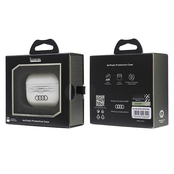 Audi IML Geometric Pattern Case for AirPods Pro 2 - Whiteeng