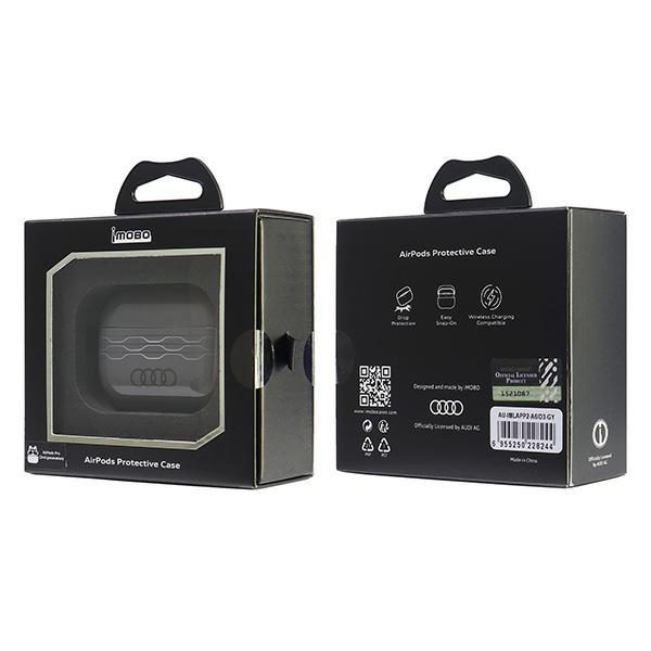 Audi IML Geometric Pattern AirPods Pro 2 Case - Grayeng