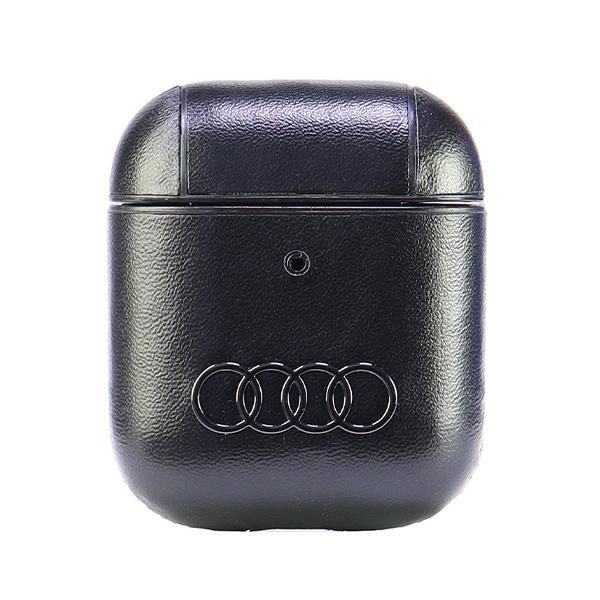Audi Leather Big Logo Case for AirPods 1 / 2 - Blackeng