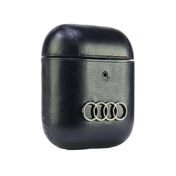 Audi Leather Big Logo Case for AirPods 1 / 2 - Blackeng