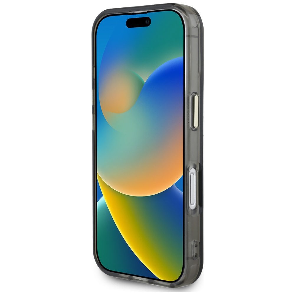 Guess IML Metal Mountain Logo MagSafe case for iPhone 16 - blackeng