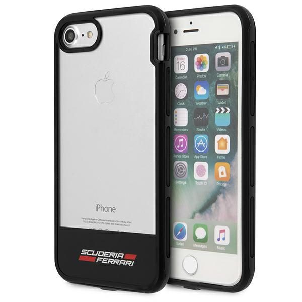 189718_1 Ferrari Racing Shield Case for iPhone 7 / 8 / SE 2020 / SE 2022 - Semi-Transparenteng