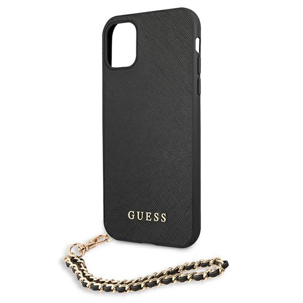 189751_6 Guess Saffiano Chain case for iPhone 11 6.1" / Xr - blackeng