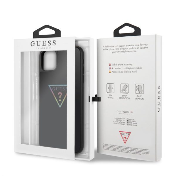 189753_7 Guess Triangle Glitter iPhone 11 Pro Max Case - Blackeng