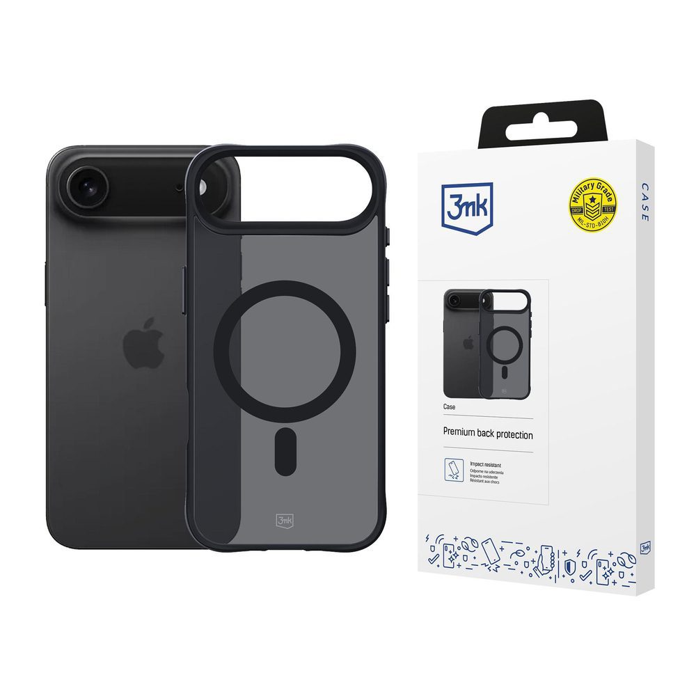 3mk Smoke MagCase for iPhone 17 Air - Black Semi-Transparenteng