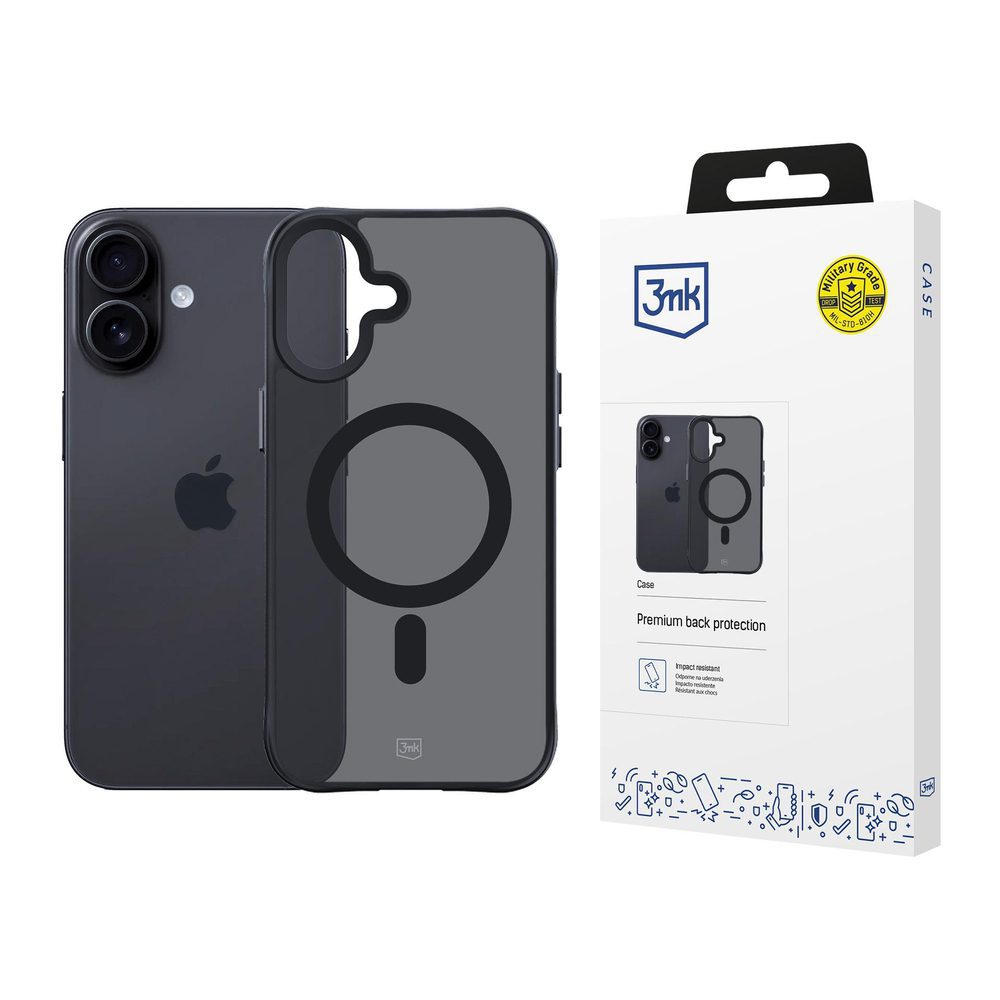 3mk Smoke MagCase for iPhone 17 - Black Semi-Transparenteng