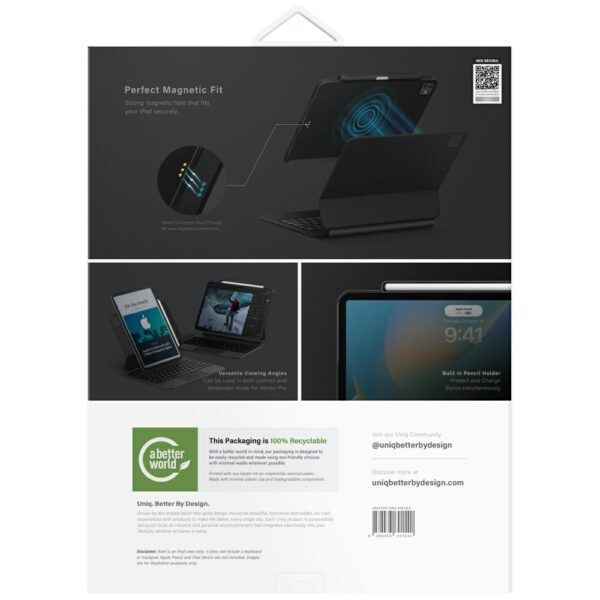 195481_8 Uniq Axel Case for iPad Air 13" 2024 / 2025 / iPad Pro 13" 2024 - Blackeng