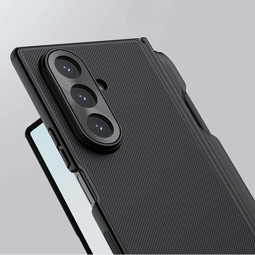 Etui Nillkin Super Frosted Shield Fold Magnetic na Samsung Galaxy Z Fold 7 kompatybilne z MagSafe z miejscem na S Pen - czarnepol