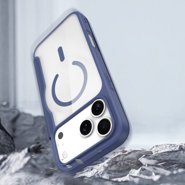 Etui Dux Ducis Skin X Pro na iPhone 17 Pro z portfelem, kompatybilne z MagSafe – niebieskiepol