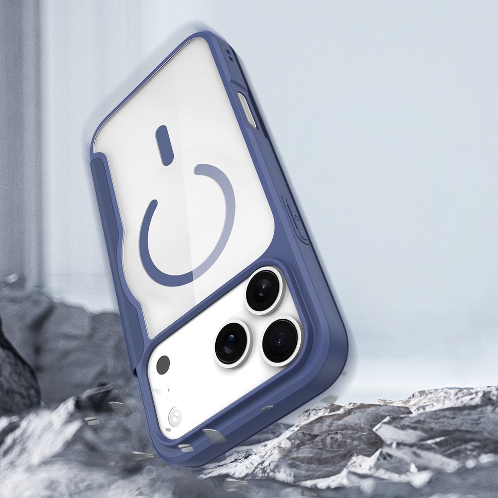 Etui Dux Ducis Skin X Pro na iPhone 17 Pro Max z portfelem, kompatybilne z MagSafe – niebieskiepol