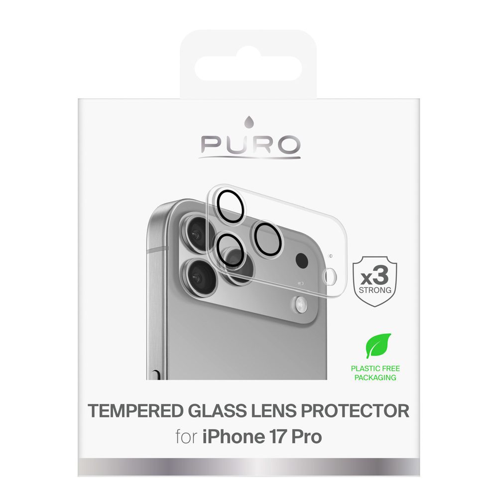 196146_2 Puro Camera Standard tempered glass for iPhone 17 Pro for camera island and lenseseng
