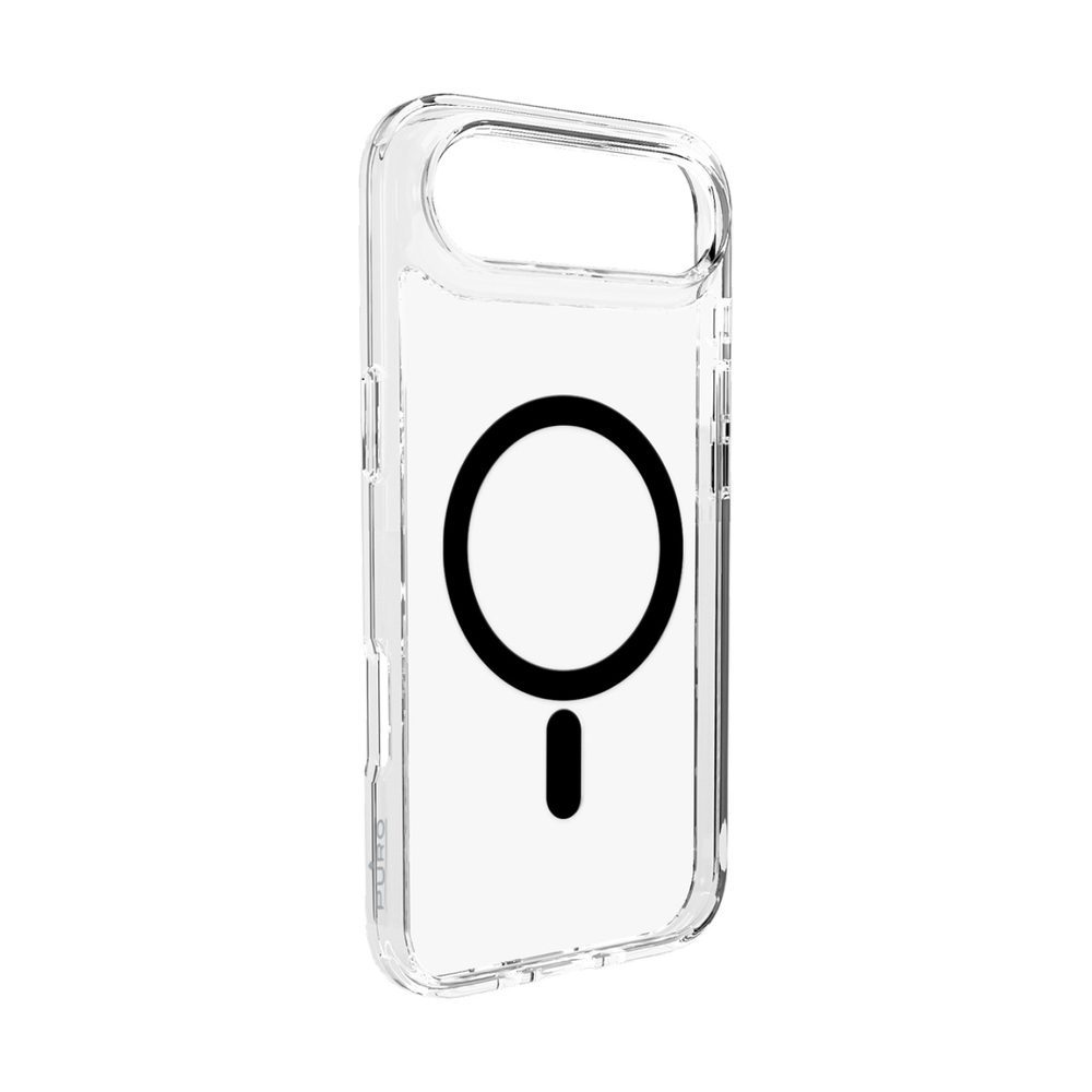 Puro Lite Mag TPU+PC Case Compatible with MagSafe for iPhone 17 Air - Transparent with Black Ringeng