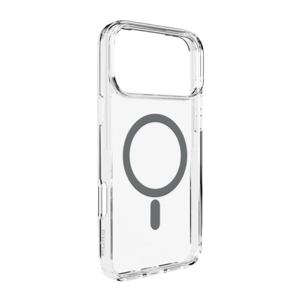 Puro Lite Mag TPU+PC Case Compatible with MagSafe for iPhone 17 Pro Max - Transparent with Gray Ringeng