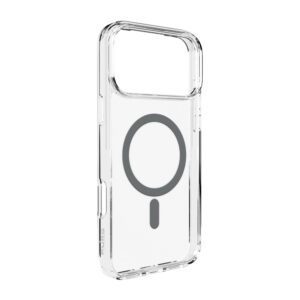 Puro Lite Mag TPU+PC Case Compatible with MagSafe for iPhone 17 Pro - Transparent with Gray Ringeng