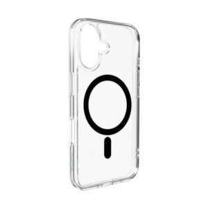 Puro Lite Mag TPU+PC Case Compatible with MagSafe for iPhone 17 - Transparent with Black Ringeng