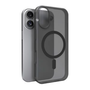 Puro Daylight Magsafe Compatible Silicone Case for iPhone 17 - Translucent Blackeng